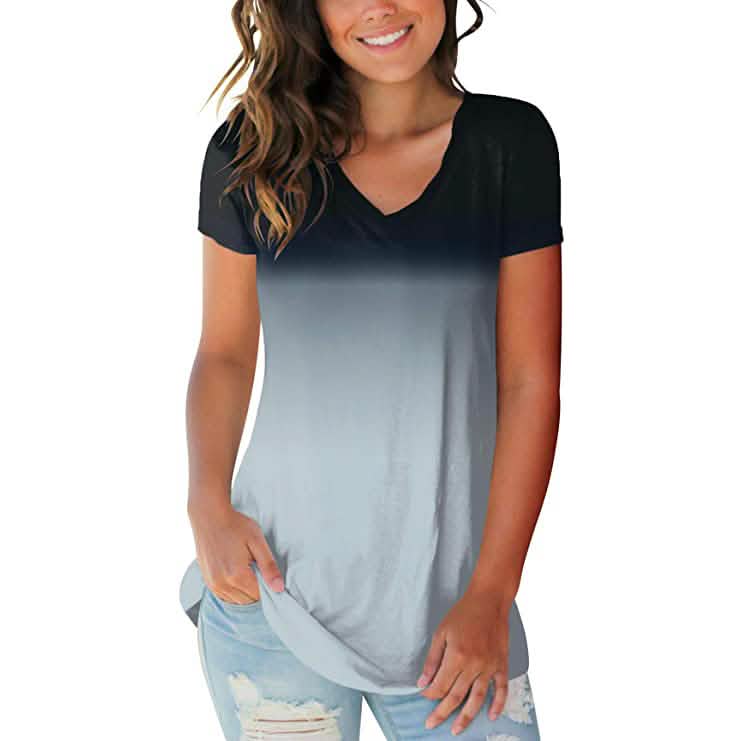 Women's Summer Tie Dye Short Sleeve T-Shirt